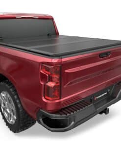 Fiberglass Hard Tri Truck Bed Tonneau Cover Compatible for 2019-2025 Chevy Silverado/GMC Sierra 1500 Fleetside 3-Fold 5.8FT 69.3Inch