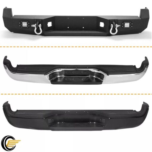 Complete Rear Bumper Assembly Steel For Toyota Tacoma 2005-2015 w/Led Lights